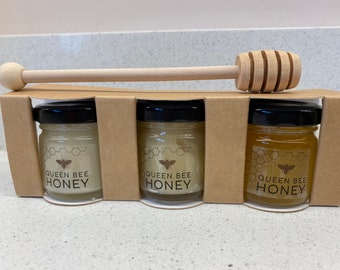 Raw Honey Taster Gift Pack: Chilterns Local Honey, 3 Mini Jars