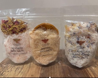 Bath salts - Refresh, Nightime and Honey, Natural Bath