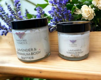 Whipped Body Butter, Rose, Sandalwood, Lavender & Geranium, stocking stuffer, stocking filler