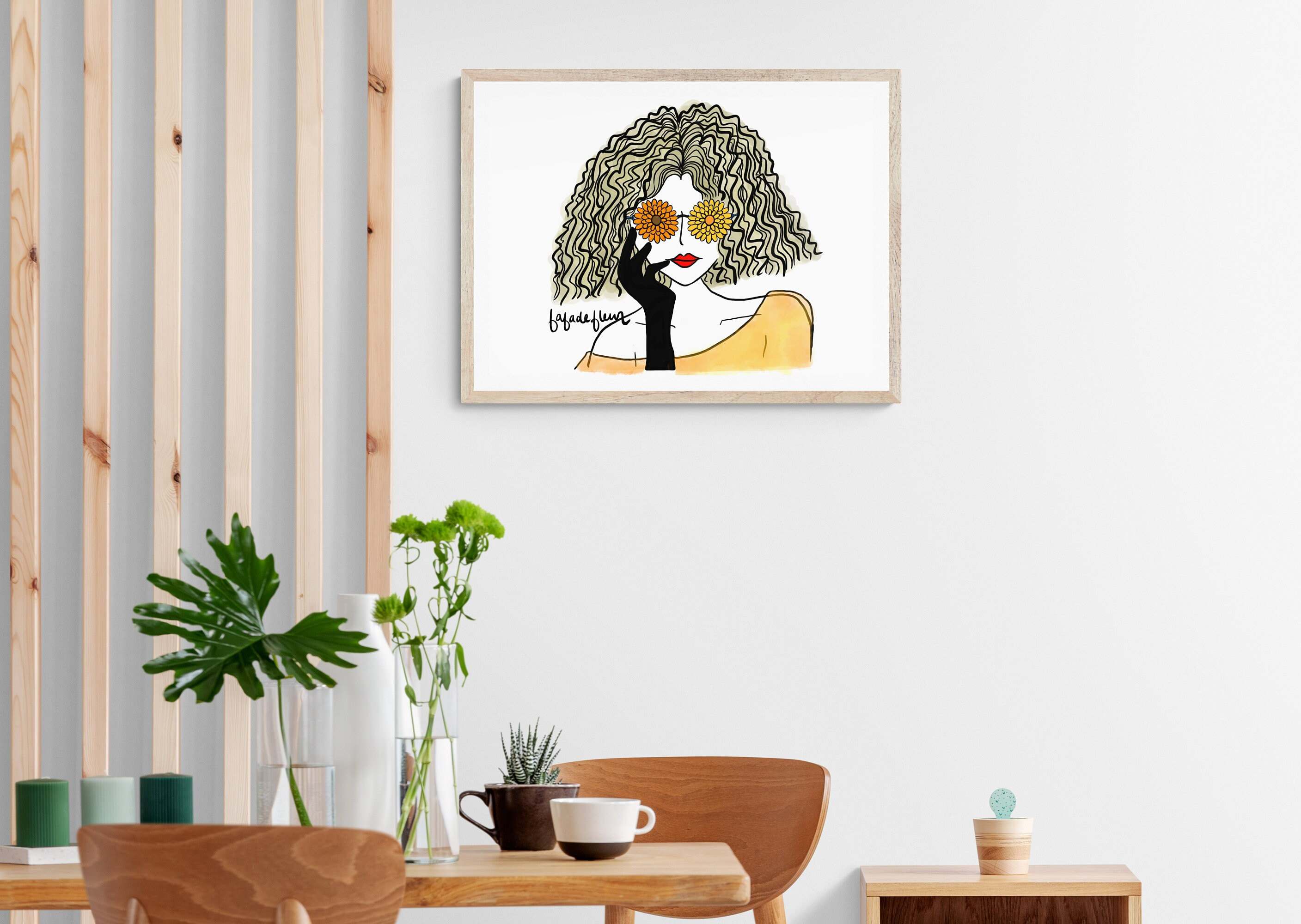 Sunflower Fantasy - Digital Printable Botanical Drawing. Original Hand ...