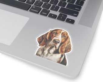 Basset Hound dog vinyl sticker