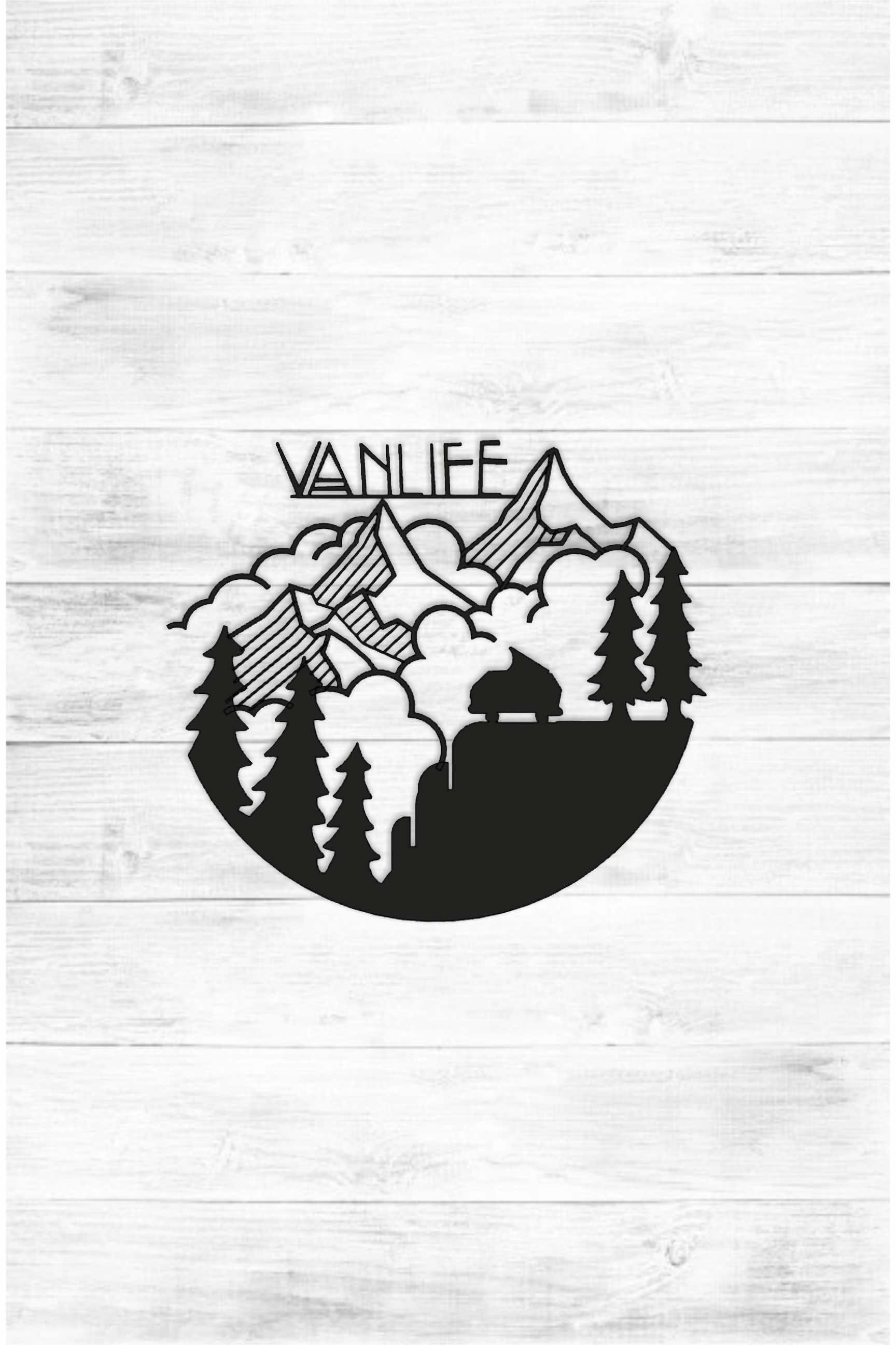 Décoration Murale Vanlife en Plastique Naturel