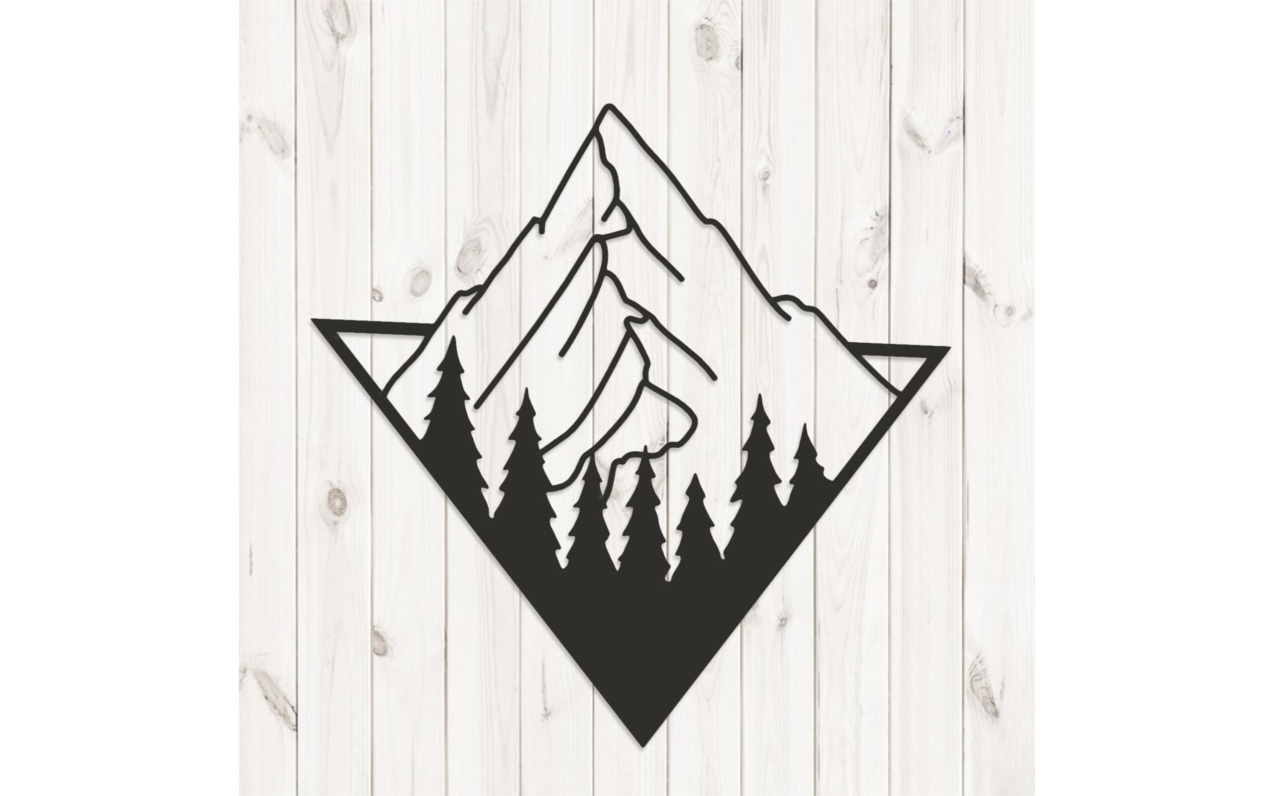 Décoration Murale Montagne en Plastique Naturel