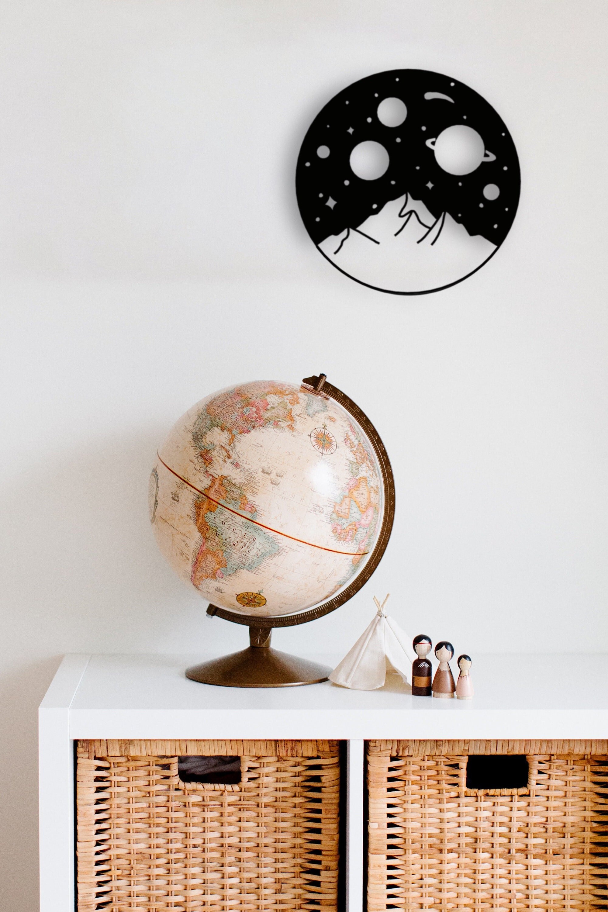 Décoration Murale Espace en Plastique Naturel