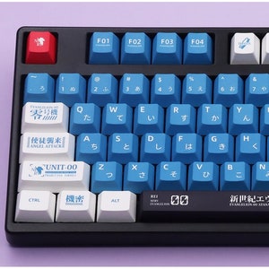 GMK EVA Blue Styled / 139 Keys / Dye-Sub Cherry Profile / Keycaps Set