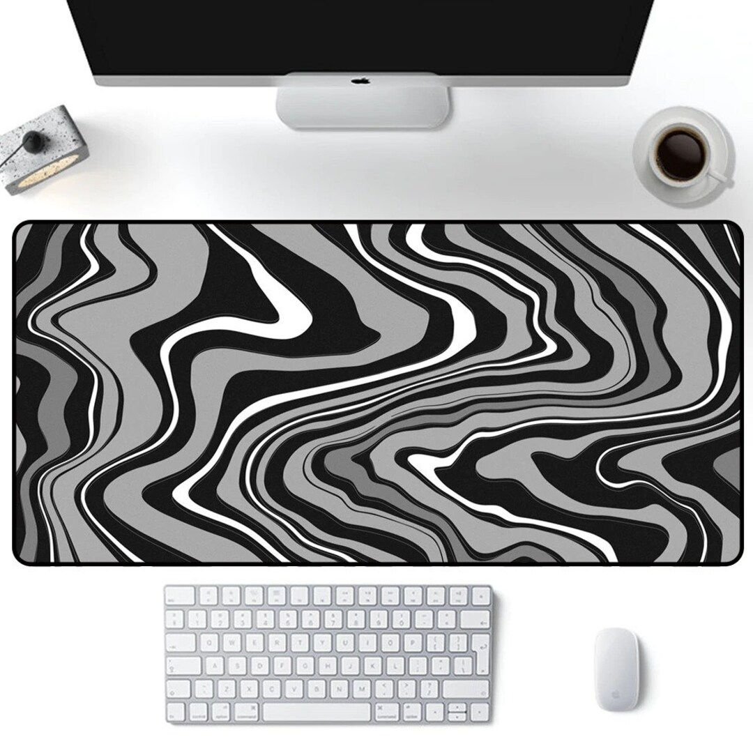 Minimalistic Swirl Desk Mat / Japanese Desk Mat / Mouse Pad