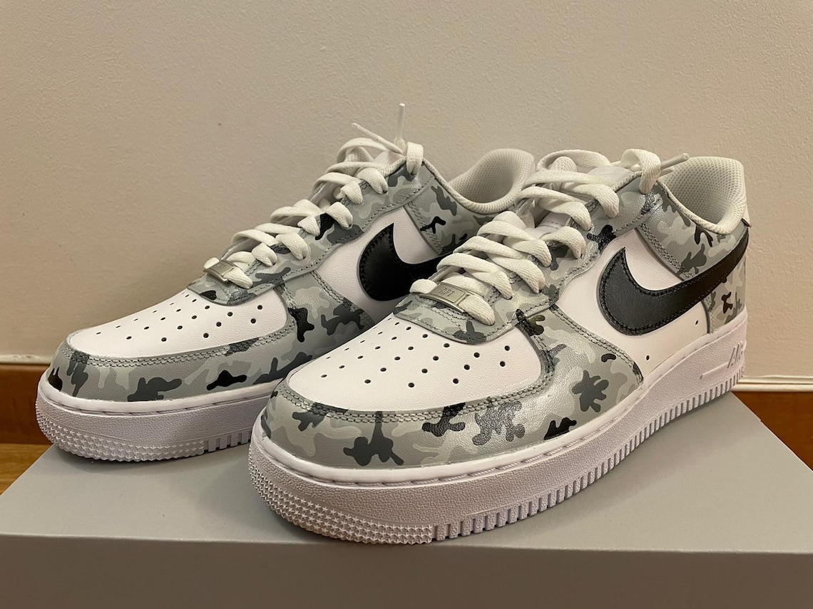 Air Force 1 Grey Camo | Etsy
