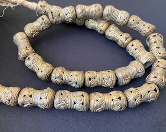 Drum Brass Beads, African Beads, Lost Wax Method