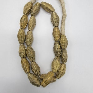 Elongated Bicone Brass