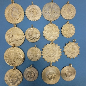 Round Brass Pendants, Lost Wax Method