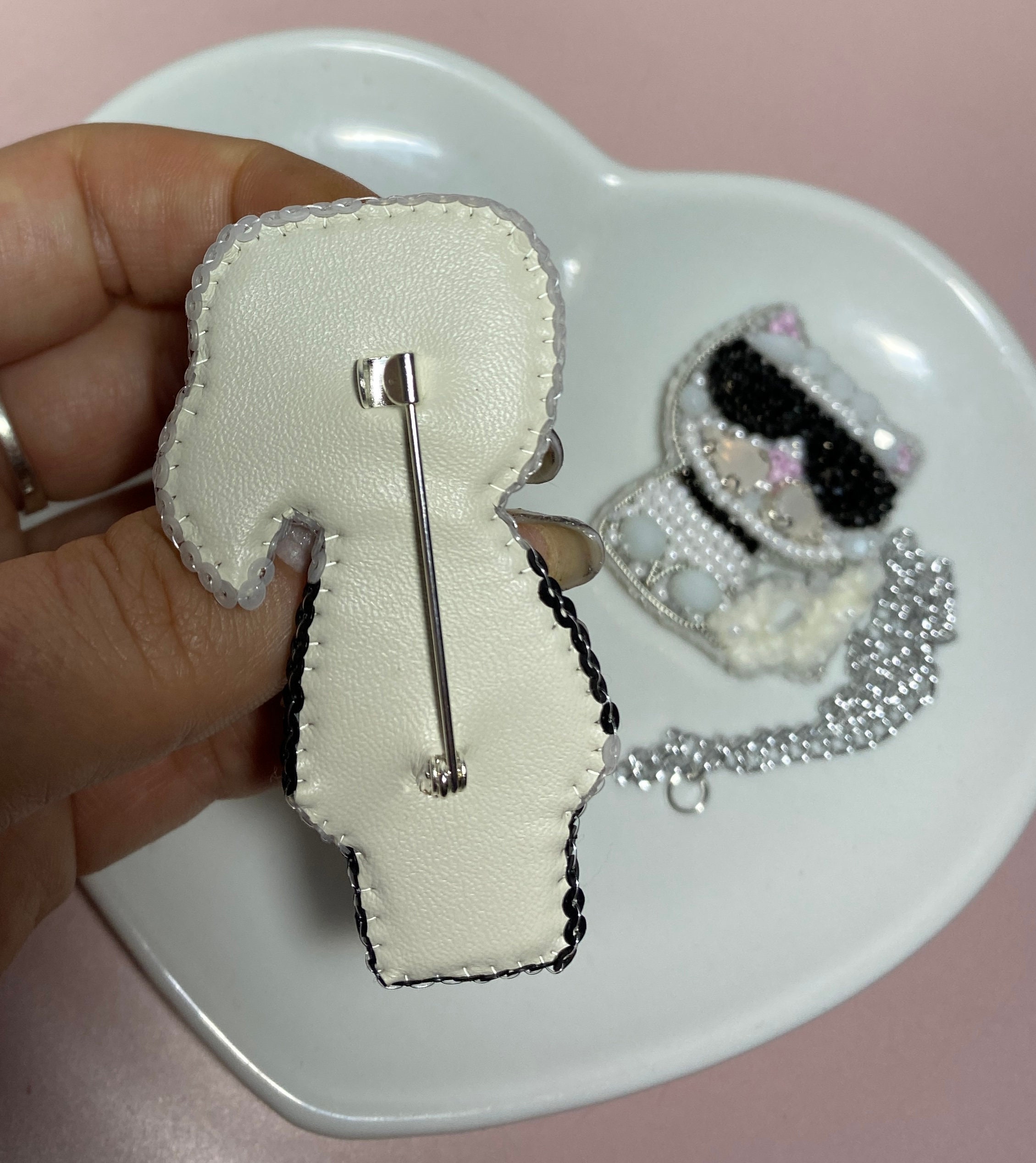 Karl Lagerfeld Beaded Brooch Designer Brooch Choupette The Cat Brooch karl-lagerfeld-beaded-brooch-designer-brooch-choupette-the-cat-brooch
