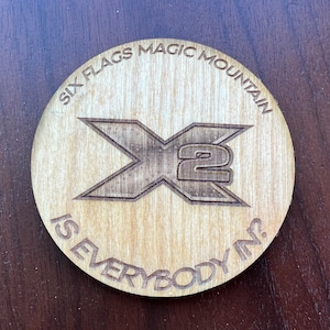 X2 Six Flags Magic Mountain Drink Coaster