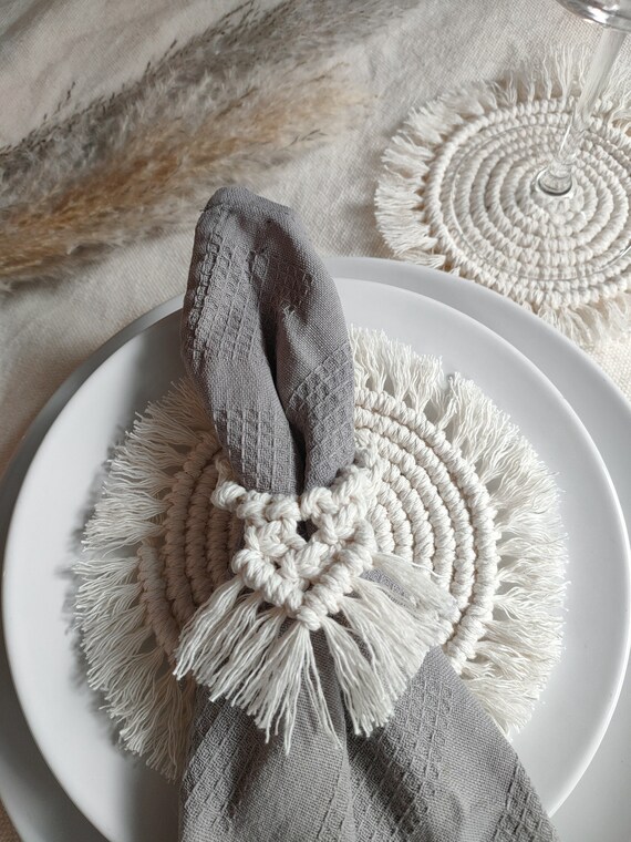 Macrame napkin best sale rings