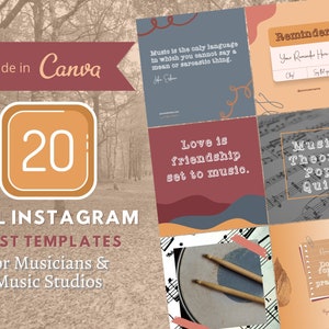 20 Fall Instagram Post Templates for Musicians & Music Studios