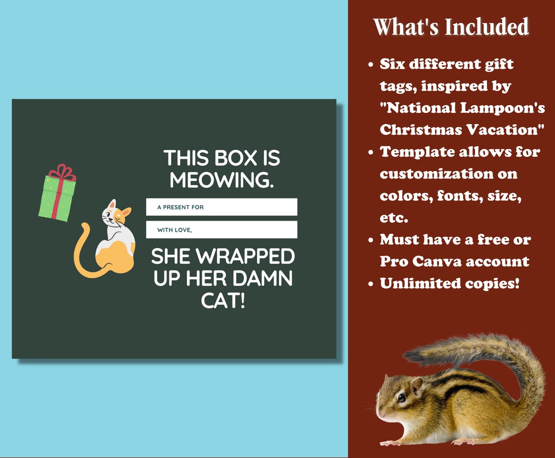 National Lampoon's Christmas Vacation Gift Tags Printable Gift Cards ...