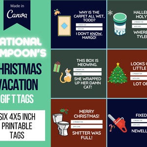 National Lampoon&#39;s Christmas Vacation Gift Tags · Printable Gift Cards · Christmas & Holiday · Customize with Canva