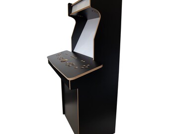 Kit de paquete plano de gabinete arcade vertical de 27" para 4 jugadores - Negro
