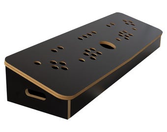 Kit de paquete plano de gabinete arcade con panel de control para 4 jugadores - Negro