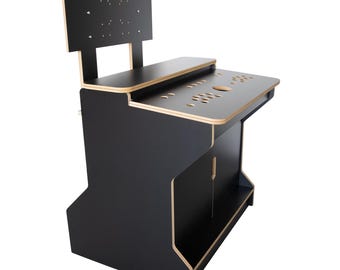 Kit de paquete plano de gabinete arcade sentado para 2 jugadores - Negro