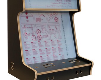 2 Player 24" Bartop Arcade Cabinet Flat Pack Kit - Black
