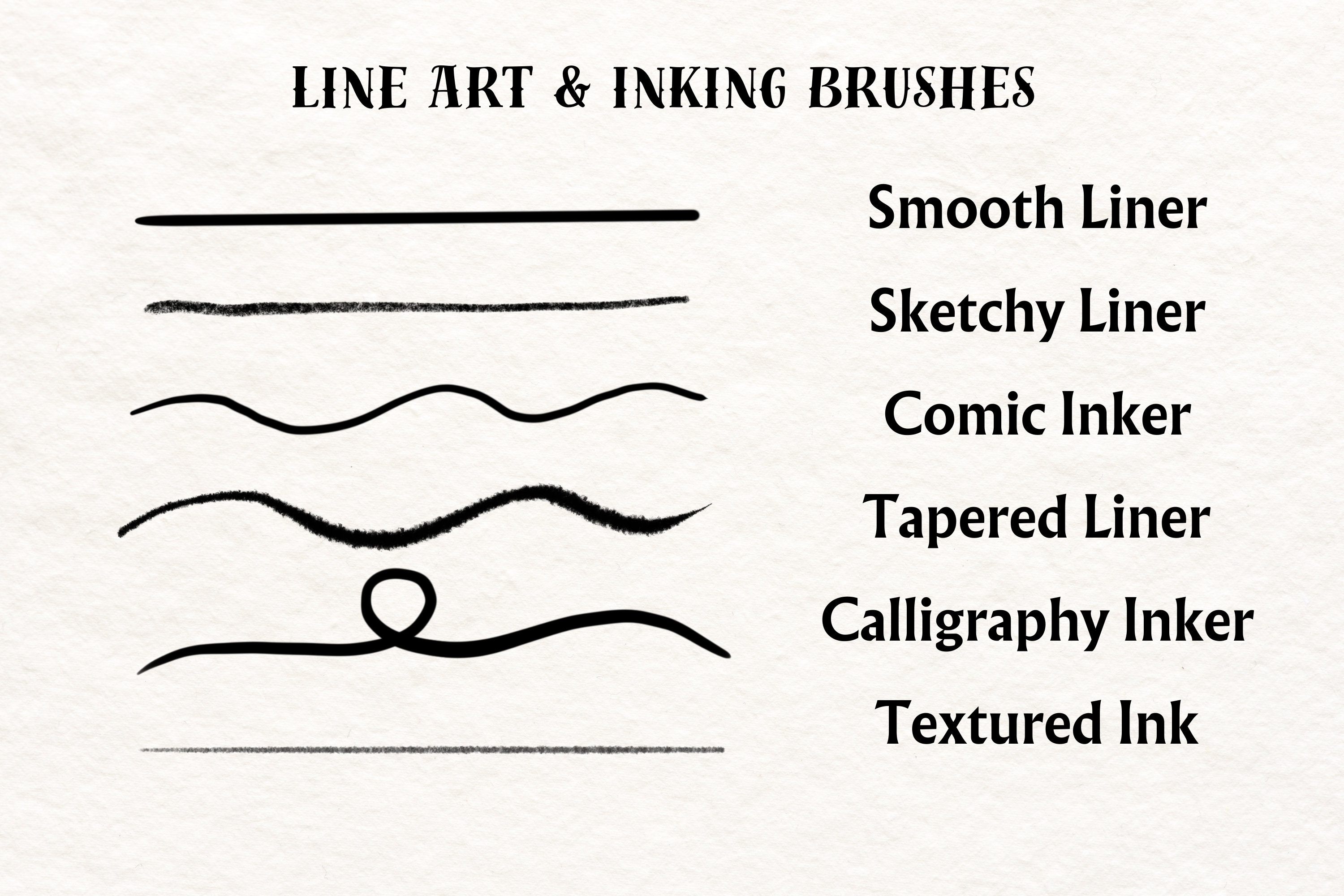 Procreate Lineart Brushes, Ink Brush Set for Procreate, Inking Stipple ...