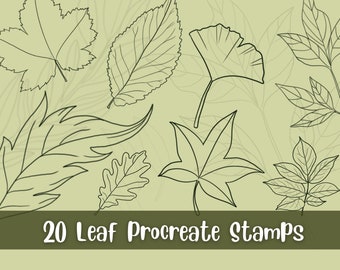 Procreate Blätter, Procreate Pinsel, Procreate Pinsel, Botanische Stempel, Procreate Stempel, Procreate Pinsel, Tattoo, Laub