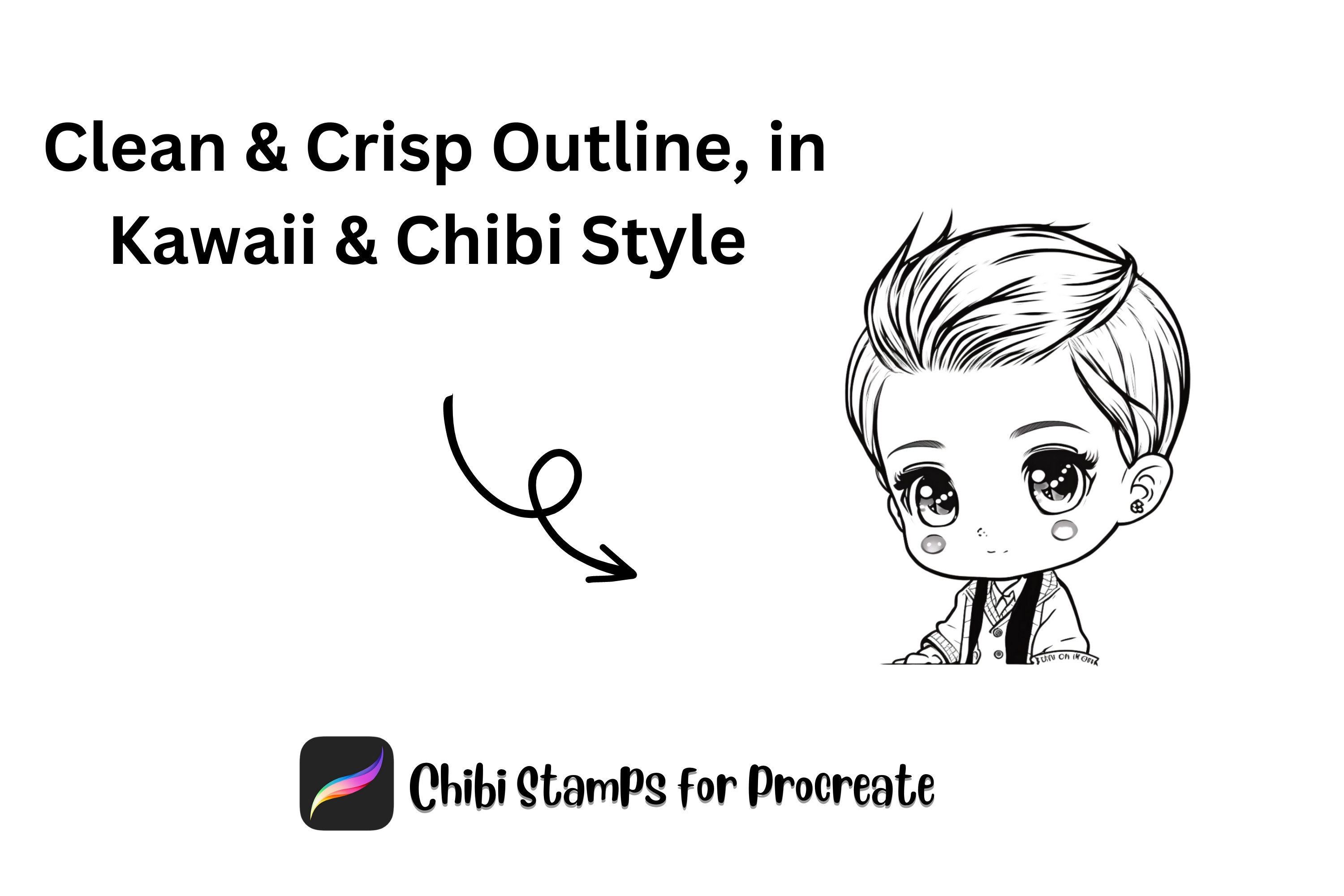 25 Chibi Procreate Stamps, Cute Anime Chibi Character and Head Brushes ...