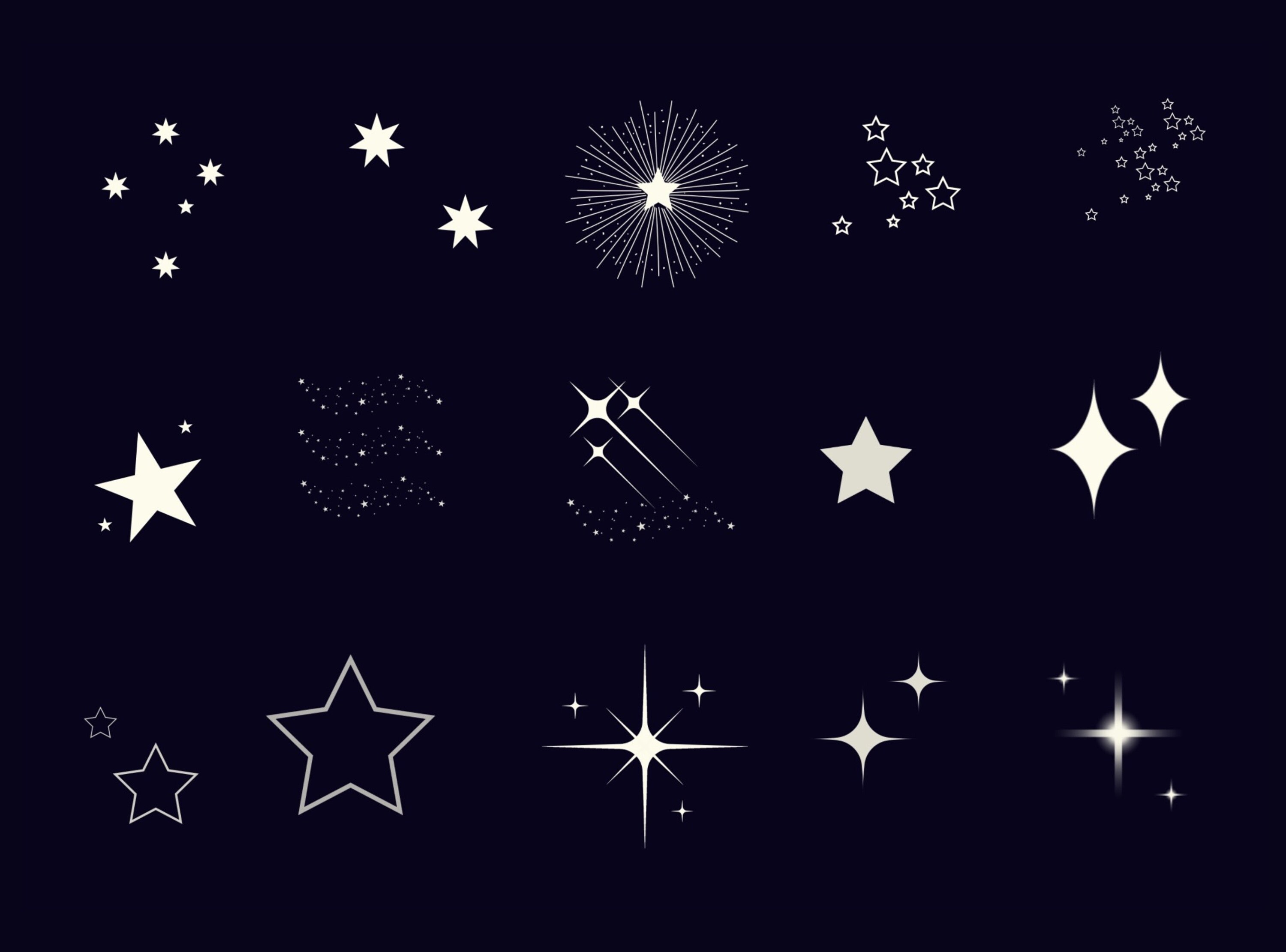 40 Star Procreate Stamps Sparkle Procreate Brushes Cute Star Etsy UK