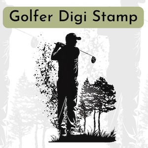 Digi stamp golfer, Digi stamps Dad, Digi Stamps backgrounds, Fathers Day Digital Stamp, golfer png, golf clipart, card making, scrapbooking
