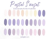 Procreate Color Palette, Procreate Pastel, Pastel Color Palette, Digital Download, Color Swatches, Procreate Color, Procreate Swatches