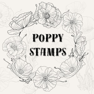 Flower Procreate, Poppies, Procreate Botanical Stamps, Procreate Stamps, Procreate Brushes, Procreate Florals, Procreate, Procreate Tattoo