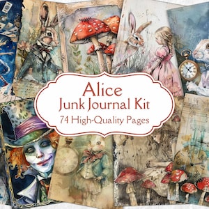 Dziennik Alice Junk, Dziennik Alice, Zestaw do dziennika Junk, Papier do dziennika Junk, Papier do dziennika artystycznego, Tworzenie kartek, Scrapbooking, Papier do scrapbookingu, ATC,