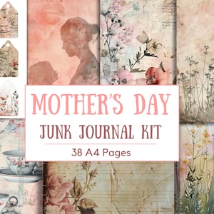 38 Moederdag Junk Journal-pagina's, Junk Journal-pagina's, Junk Journal Kit, Junk Journal, Scrappy Paper, Shabby, Printables, Card Making