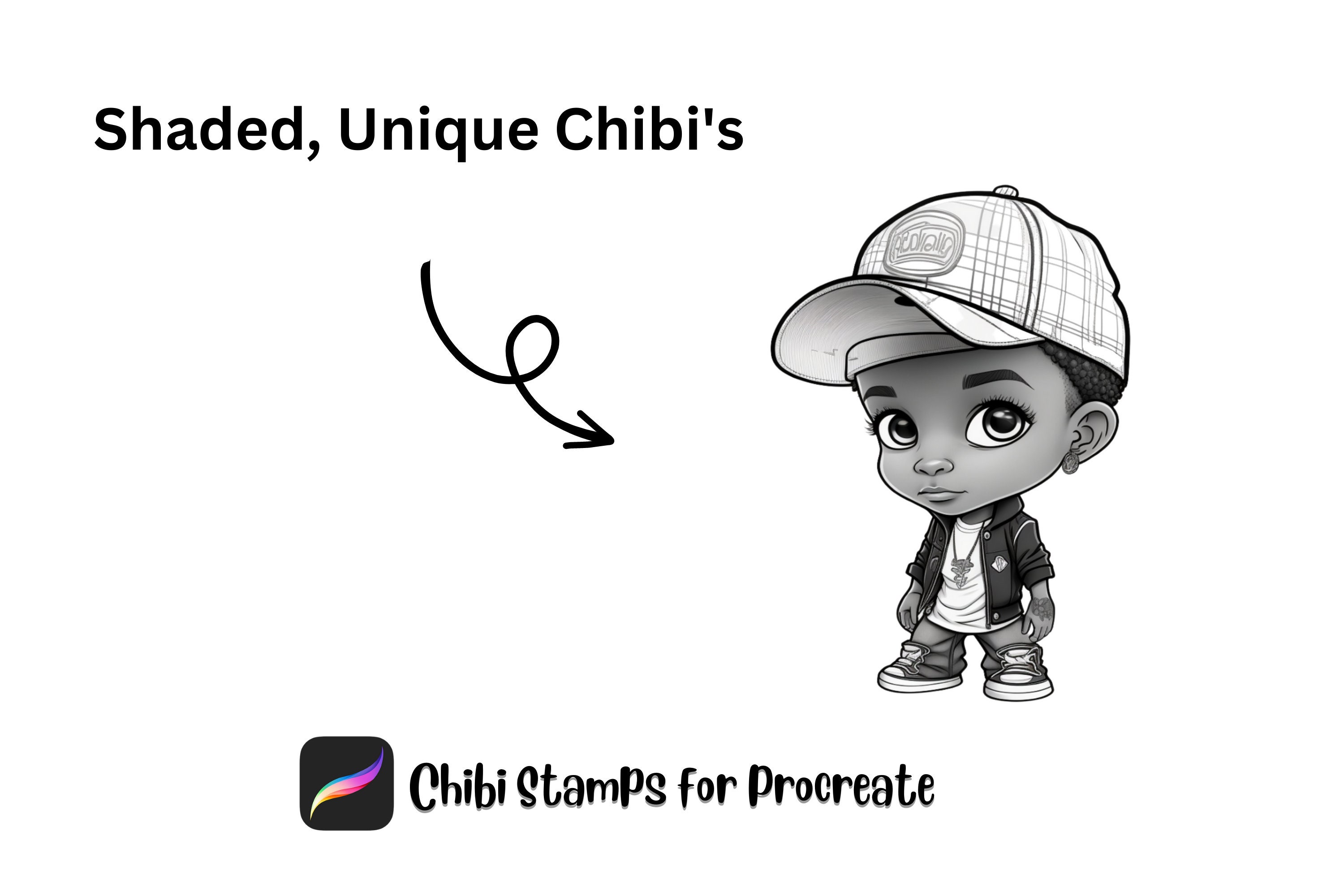 25 Chibi Procreate Stamps, Cute Anime Chibi Character and Head Brushes ...