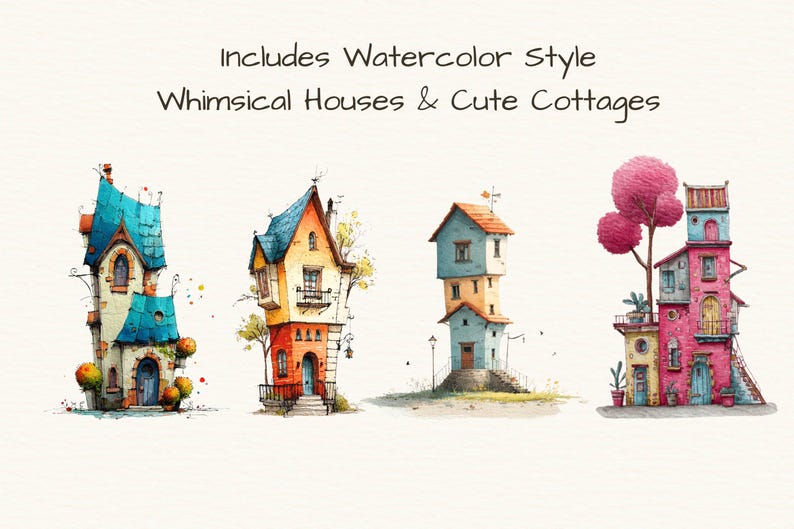 Quirky Houses & People Pages, Quirky Junk Journal, Whimsical Junk ...