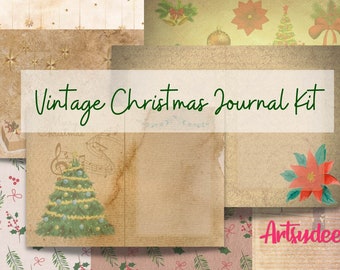 Christmas Journal Pages, Vintage Ephemera, Christmas Junk Journal, Christmas Journal, Junk Journal Pages, Christmas Paper, Digital Papers