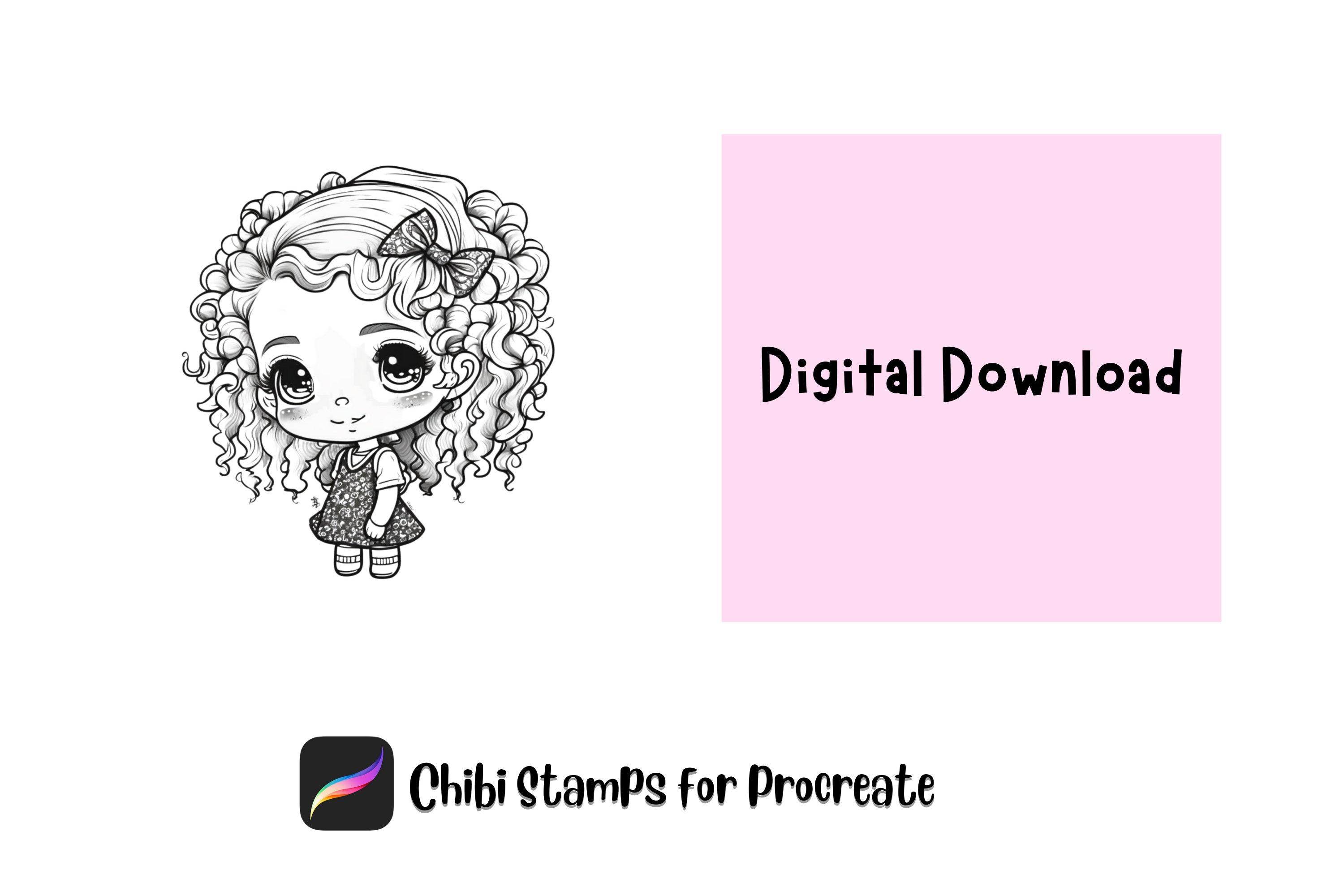 25 Chibi Procreate Stamps, Cute Anime Chibi Character and Head Brushes ...
