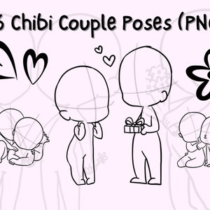 Chibi Body Stamps, Chibi Couple, Chibi Base, Chibi Anime Figuur, Chibi Valentine Printable, Chibi Dolls Clipart, Chibi Template, Chibi PNG