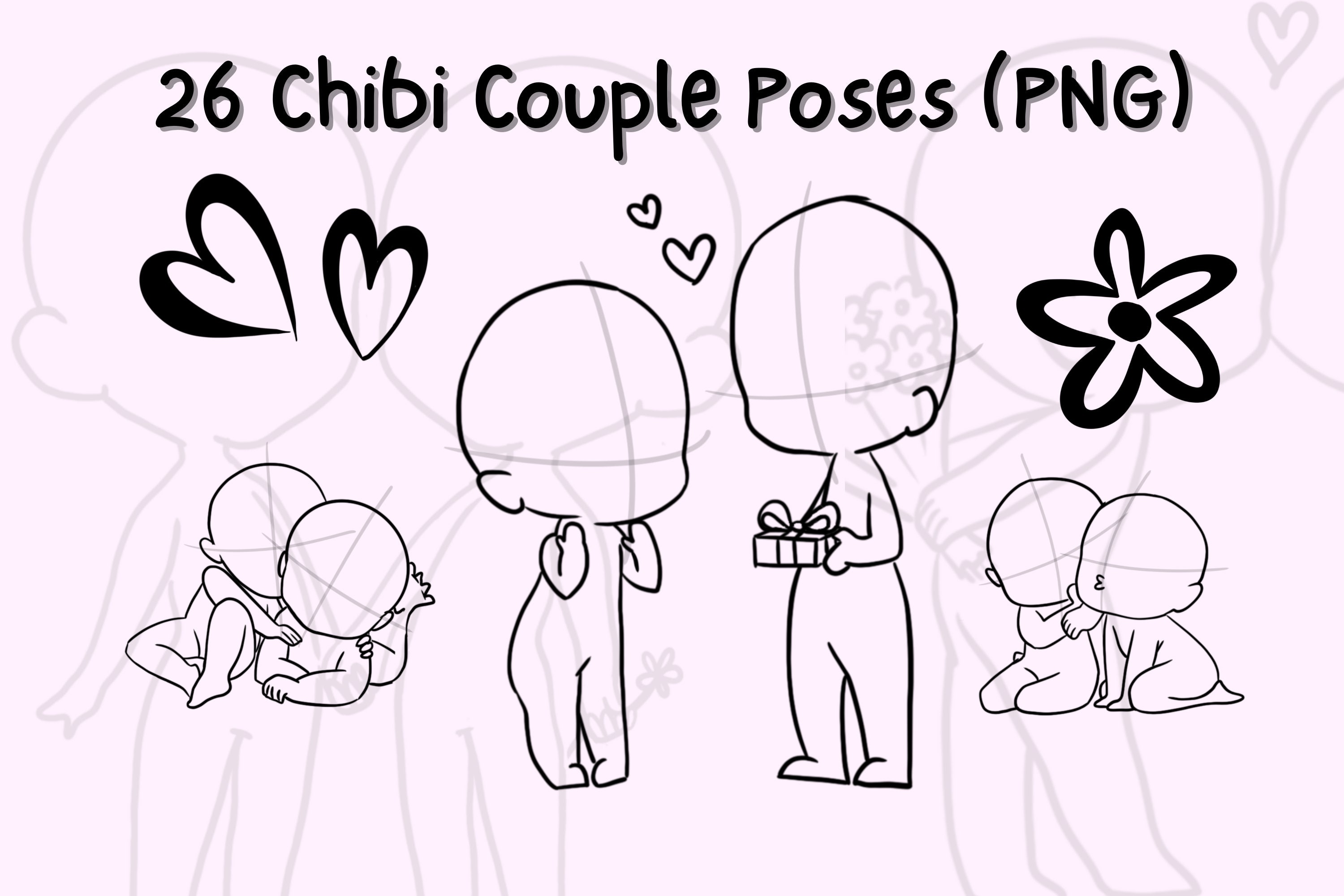 anime chibi couple drawing