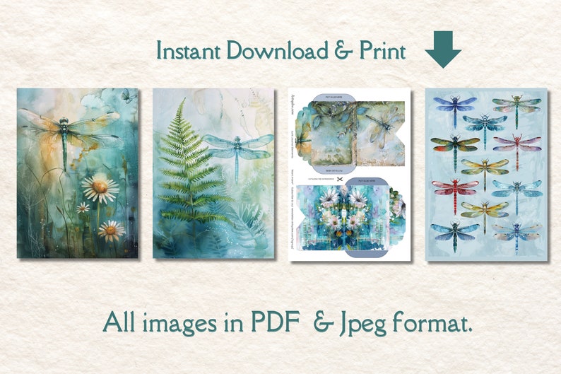 Dragonfly Junk Journal, Dragonfly Journal Paper, Junk Journal Kit, Junk ...