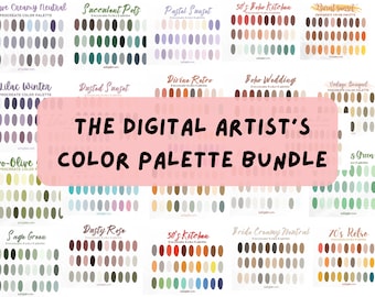 Procreate Color Palette,Color Palette Bundle, Procreate swatches, Digital Downloads, Color Swatches,  Procreate Color, Procreate Swatch