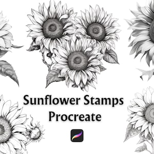 32 timbres de procréation de tournesol, timbres de tatouage de procréation, procréation de tournesol, brosse de procréation de tournesol, timbres de fleur, timbres de procréation