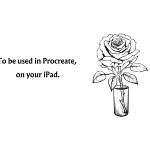 30 Rose Procreate Stamps, Floral Tattoo Brush Set for Ipad, Botanical ...