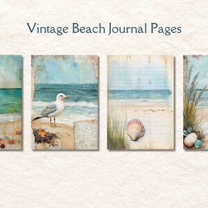 Vintage Seascapes Junk Journal Pages, Ocean Junk Journal, Deeep Blue Sea, Ocean Journal, Scrapbook Supplies, Card Making, Journal Ephemera image 4