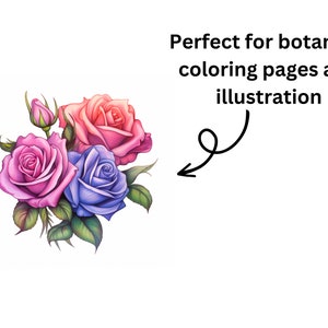 30 Rose Procreate Stamps, Floral Tattoo Brush Set for Ipad, Botanical ...
