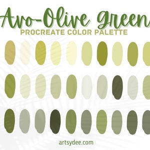 Procreate palette green, procreate 70&#39;s color palette, Digital Downloads, Color Swatches, Procreate Color, Procreate Swatches, Procreate Col