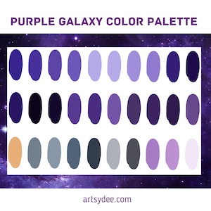 Galaxy Color Palette, Procreate Palette, Color Palette, Procreate ...