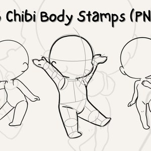 Pin by A L B U S on Chibii base  Anime poses reference, Chibi sketch,  Drawing base