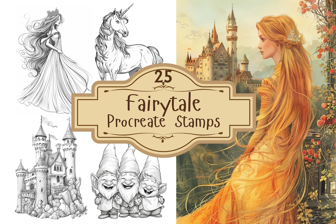 Fairytale Procreate Stamps, Procreate Fairytale, Fairytale Stamps ...