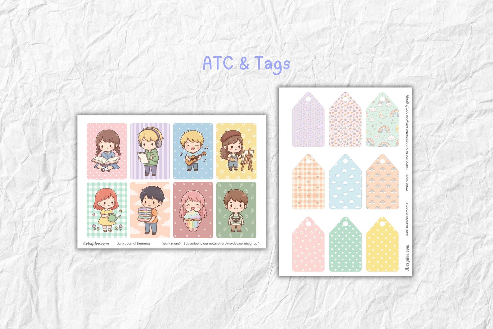 Chibi & Chill - Cute Characters Printable Junk Journal Kit With Kawaii ...